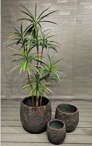 Pots de fleurs en fibre d'argile à texture spéciale unique pots de plantes d'extérieur de jardin pour plantes boîte de pot de jardinière de fleurs classique - Product Image 6