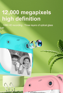 Çocuk oyuncakları 600 dijital kameralar çift Lens fotoğraf Video kayıt Mini fotoğraf yazıcı termal anında baskı kamera çocuklar için - Product Image 2