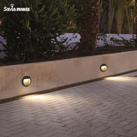 Appliques murales LED extérieures Savia 3W IP44 étanches, lampes encastrées rondes pour marches, coins, jardins, escaliers, cours