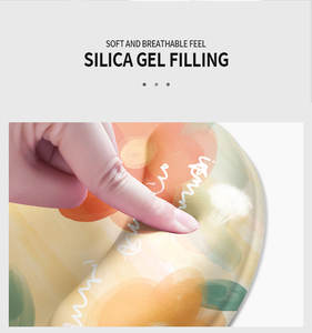 Silikon bilek desteği ile ofis Mousepad dizüstü bilgisayar için ergonomik oyun masaüstü Mouse Pad PU taban - Product Image 2