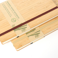 Agenda Ecológica Reciclada A5 con Tapa Dura de Madera, Cuaderno con Cubierta de Bambú Personalizada, Carpeta de Presentación, Diario, Regalos para Estudiantes