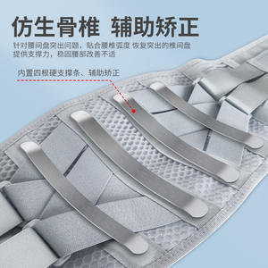 Ceinture de soutien lombaire YHY 01 respirante et réglable avec plaque en acier, attelle dorsale universelle pour hommes et femmes, protection de la taille - Product Image 3