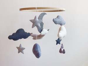 Jouet musical montessori pour enfants de style boho, mobile de berceau en forme de <span class=keywords><strong>dauphin</strong></span>, fait à la main, pour nouveau-né, chambre d'enfant - Product Image 3