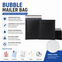 Vente en gros d'enveloppes d'emballage imprimées Sac d'expédition Film Poly Bubble Mailer Enveloppes postales de courrier écologiques Logo imprimé