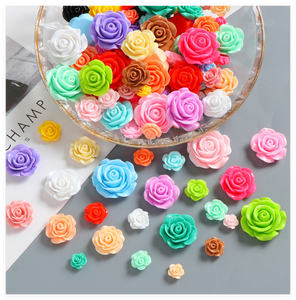 Venta al por mayor 3D 4D DIY kawaii Mix mini hermosa resina Rosa flor cabujón flatback encantos para la fabricación <span class=keywords><strong>de</strong></span> joyas clavo zapato funda <span class=keywords><strong>de</strong></span> teléfono - Product Image 3