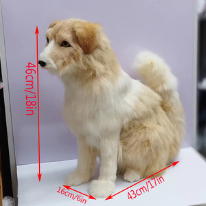 Estatua de cachorro de piel realista rústica hecha a mano, resina sólida, <span class=keywords><strong>pastor</strong></span> alemán realista, <span class=keywords><strong>Border</strong></span> <span class=keywords><strong>Collie</strong></span>, Animal, accesorios de película para el hogar - Product Image 2