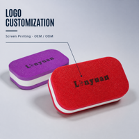Éponge abrasive robuste en émeri, tampon de nettoyage de cuisine enduit de sable pour casseroles, poêles et plaques de cuisson, logo personnalisé OEM