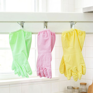 Gants ménagers réutilisables en PVC avec boucle de suspension, manchette élastique, imperméables, pour la vaisselle et le nettoyage de cuisine, sans latex - Product Image 6