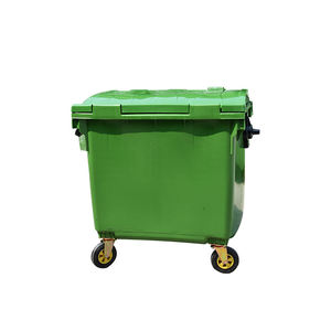Outdoor Wheeled square 1100L Large Plastic Dustbin Garbage <strong>Bin</strong> in Stock