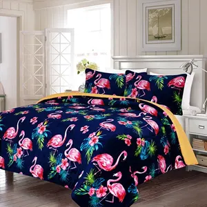 Großhandel Flamingo Cobertor Cobijas De Borrego Bettwäsche Tröster Luxus König Größe Bett Tröster Set