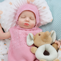 Poupée Reborn LouLou de 18 pouces en silicone plein, peinte à la main, pour bébés prématurés, poupée de mode pour filles, jouet doux fait main, cadeau parfait
