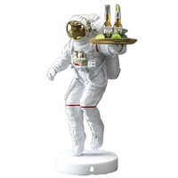 Sculpture d'astronaute 3D en fibre de verre, taille réelle, usine, vente en gros, jardin en plein air, Statue d'astronaute