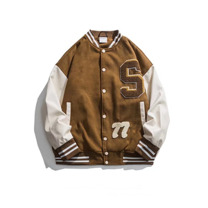 Tùy Chỉnh Chất Lượng Cao Thêu Các Bản Vá Lỗi In Cổ Điển Letterman Người Đàn Ông Đại Học Varsity Áo Khoác - Product Image 2