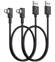 Câble de charge rapide SUNGUY 90 degrés TPE 18W, câble de données USB haute vitesse, chargeur de téléphone pour téléphone portable, batterie externe