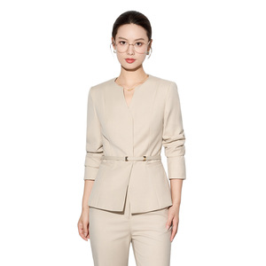Women's Professional Business Suit Set Full Sleeve Autumn Office Lady Anti-Wrinkle Polyester Worsted - Product Image 5
