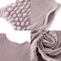 Ensemble plissé Miyake 2 pièces de haute qualité pour femme – Tenue élégante et minimaliste (haut et jupe) – Fournisseur en gros OEM ODM
