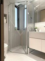 8mm helder glazen douchewand met draaipunt, aluminium frame, douche-scheidingswand voor thuis, badkameromkasting