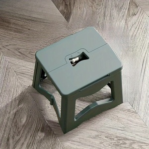 HALO Small Foldable PP Plastic <b>Stool</b> Portable Step <b>Stool</b> Space Saving Design <b>with</b> Handle Hole for Home Travel Outdoor Use OEM - Product Image 1