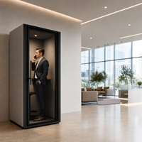 Cabine insonorisée pour environnements bruyants, cabine acoustique silencieuse, espace de travail pour réunions, appels, tests, ateliers, bureaux