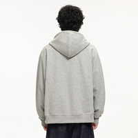 Sweat-shirt à capuche pour homme, modèle lourd, en coton French Terry 420 g/m², avec fermeture éclair