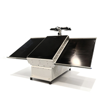 Tour d'éclairage mobile solaire sur chenilles avec 4*100W LED, étanche IP65 pour chantiers de construction
