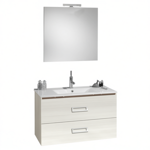 Mueble de Baño Suspendido FANTASY de 90 cm con Lavabo y Espejo, Blanco Matrix - Product Image 3