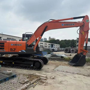 Excavadora hidráulica de orugas Hitachi ZX240 de 24 toneladas usada, se adapta al sitio de infraestructura, ahorro de combustible eficiente ZX160 ZX200 ZX210 ZX350 - Product Image 1