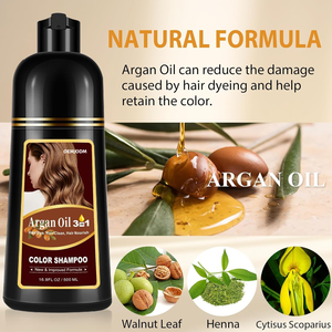 Argan Oil <strong>Blonde</strong> Brown <strong>Hair</strong> <strong>Dye</strong> Shampoo 3 in 1 <strong>Hair</strong> <strong>Dye</strong> <strong>for</strong> <strong>for</strong> Gray <strong>Hair</strong> <strong>for</strong> Women &amp; <strong>Men</strong> - Product Image 3