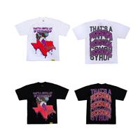 T-shirt unisexe ALOCS à manches courtes en tricot respirant et écologique, motif COUGH SYRUP, style streetwear, 100 % coton pour homme