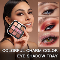 Palette de fards à paupières 9 couleurs, mat, scintillant, pigmenté, imperméable, maquillage pour les yeux portable, étiquette privée, logo personnalisé, vente en gros