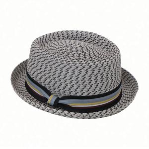 Hot Selling Mix Color Paper <b>Straw</b> Sun <b>Hat</b> Pork Pie Crown <b>Summer</b> Fedora <b>Hat</b> - Product Image 4