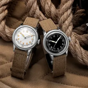 THORN Montre Vintage en Acier Inoxydable A11 Amei Khaki Style Pop Verre Saphir Étanche - Product Image 1