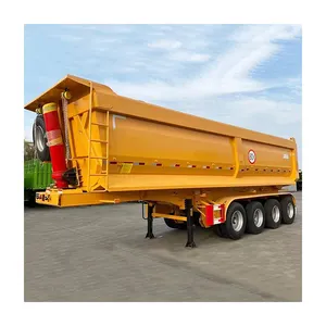 Kualitas tinggi hidrolik 3 Axl akhir belakang truk trailer pemindah 40Ton pasir batu Dump Truck Semitrailer untuk dijual