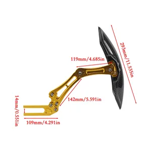 Motorrad Einstellbare Kohle faser Aluminium legierung Hinterrad Kotflügel Kotflügel Universal Extender Scooter Zubehör - Product Image 6