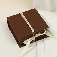 Luxury Flip Top Eco-Friendly Recyclable Book Shaped Gift Boxes Ribbon Simple Letter Print Exquisite Packaging for Bangle
