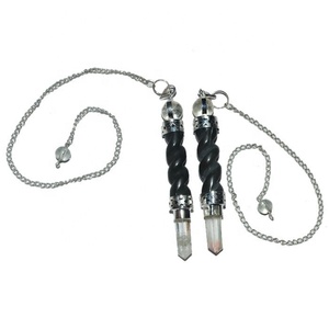 Péndulo colgante de Reiki para chakras, piedras preciosas de cristal, sanación - Product Image 2