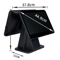 15.6 pouces tout en un Windows Android Terminal caisse enregistreuse Pc Mobile Terminal système POS Machine pour Restaurant