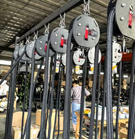 Dinuo Home Gym Nouvelle Machine d'escalade rotative à vitesse réglable, Machine de traction par corde, Entraîneur à corde suspendue sans fin