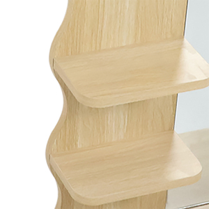 Étagère <span class=keywords><strong>murale</strong></span> Support de suspension multicouche Support de rangement mural Planche de bois avec support de couche Étagère <span class=keywords><strong>murale</strong></span> avec miroir en <span class=keywords><strong>verre</strong></span> - Product Image 6