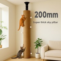 Arbre à chat et structure d'escalade de luxe, moderne, grand et classique, pour chats de grande taille, avec poteau à gratter épais en jute et bois massif