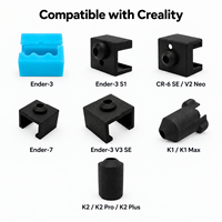 Sarung Silikon Hotend Universal untuk Printer 3D, Penutup Blok Panas, Selubung Termal, Bambu Lab, Creality, Anycubic, Elegoo, Prusa, Snapmaker