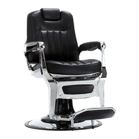 Offre Spéciale chaise de barbier en cuir pu de style antique chaise de salon tout usage pour salon de coiffure rétro avec logo personnalisé boîte rotative