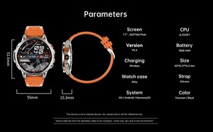 Reloj Inteligente de Golf Z422 Blanco, Resistente al Agua para Todas las Estaciones, Hecho en China, Notificaciones de WhatsApp y <span class=keywords><strong>Telegram</strong></span>, Mensajes de Voz y Texto - Product Image 6