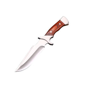Cuchillos de caza al aire libre de acero al carbono, de madera, con funda de cuero, hoja fija, nuevo diseño, venta al por mayor - Product Image 5