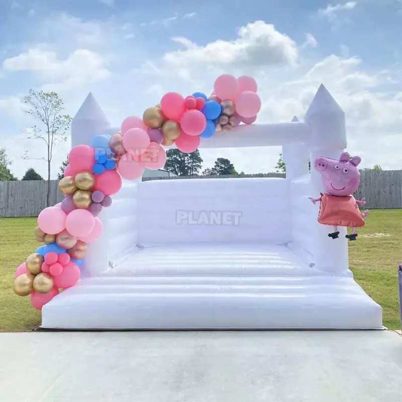 Nhà Máy Thiết Kế Mới Bán Buôn Thương Mại Trắng Wedding Inflatable Bounce House Đảng Inflatable Trắng Bouncy Castle