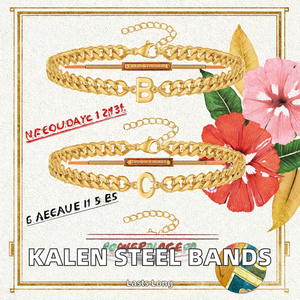 <span class=keywords><strong>Kalen</strong></span> Chaînes faites à la main pour hommes à la mode simple Tailles personnalisées Bijoux en acier inoxydable Bracelets Forme géométrique Style tendance pour cadeau - Product Image 2