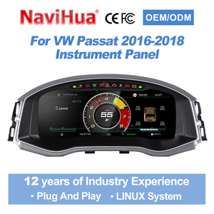 Navihua Car Digital Cluster LCD Instrument Carplay <b>Auto</b> <b>Meter</b> Linux System Virtual Cockpit for Volkswagen VW Passat 2016-2018 - Product Image 2