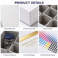 Offre Spéciale : Flacons en Verre Borosilicate Transparent avec Bouchon à Sertir en Aluminium Argenté, Emballage Boîte en Carton et Plateau en Plastique, Mini Bouteilles en Verre