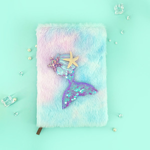 <span class=keywords><strong>Regali</strong></span> di <span class=keywords><strong>san</strong></span> <span class=keywords><strong>valentino</strong></span> <span class=keywords><strong>per</strong></span> ragazze taccuino sirena peluche diario segreto foderato portatile copertina in tessuto taccuino - Product Image 5