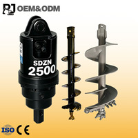 Foreuse hydraulique de haute qualité 2500 pour trous de poteaux, attache mini-chargeuse compacte pour excavatrices, tracteurs et grues de 1,5 à 2,5 tonnes